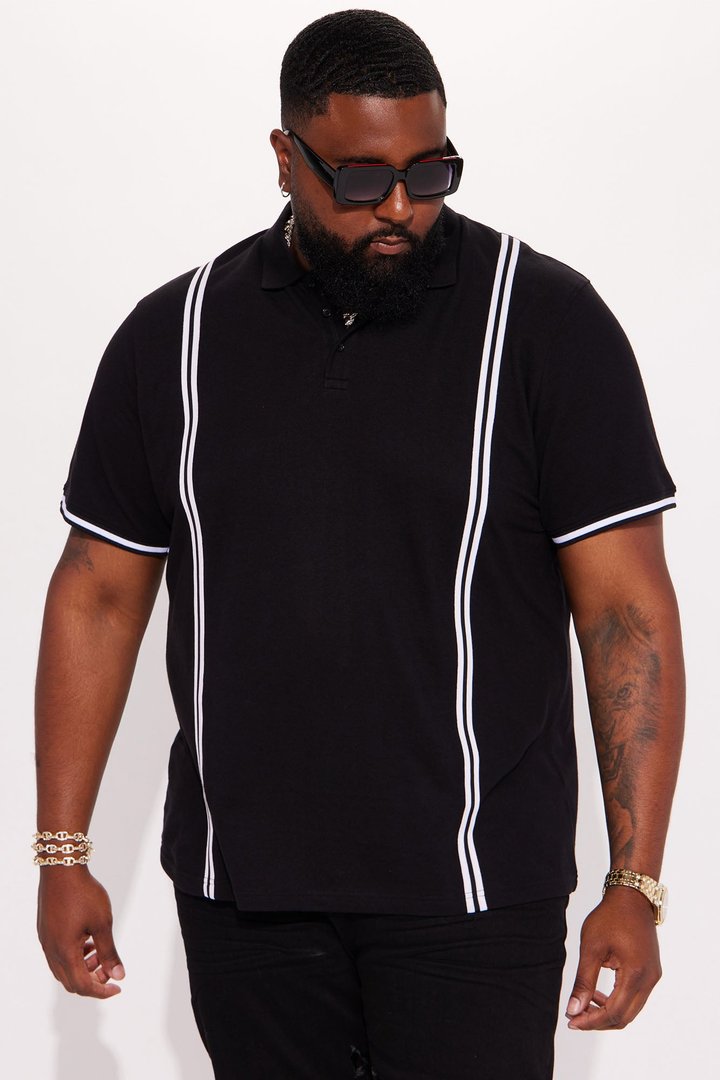 Strikeout Short Sleeve Polo - Black