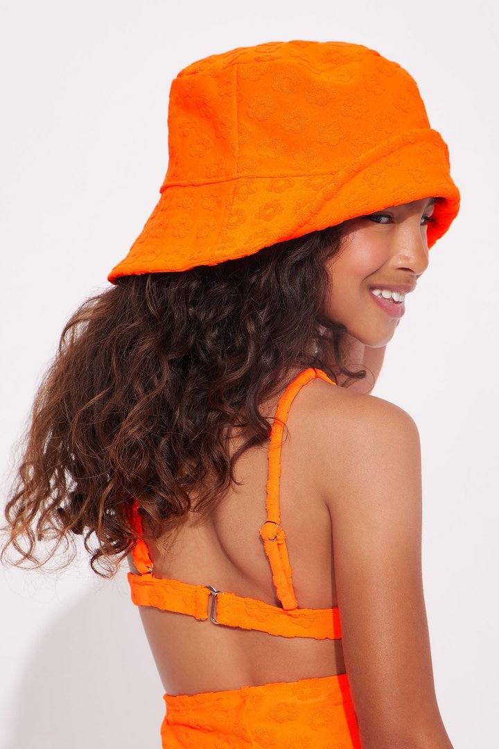 Mini Melina 3 Piece Boyshort Bikini Set - Neon Orange