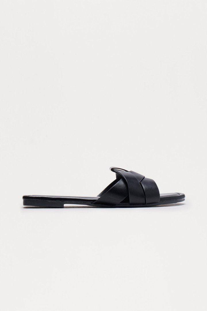 Antonia Slip On Sandals - Black