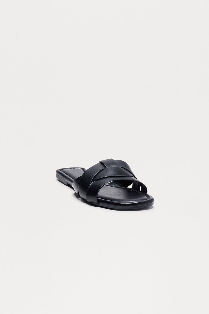 Antonia Slip On Sandals - Black