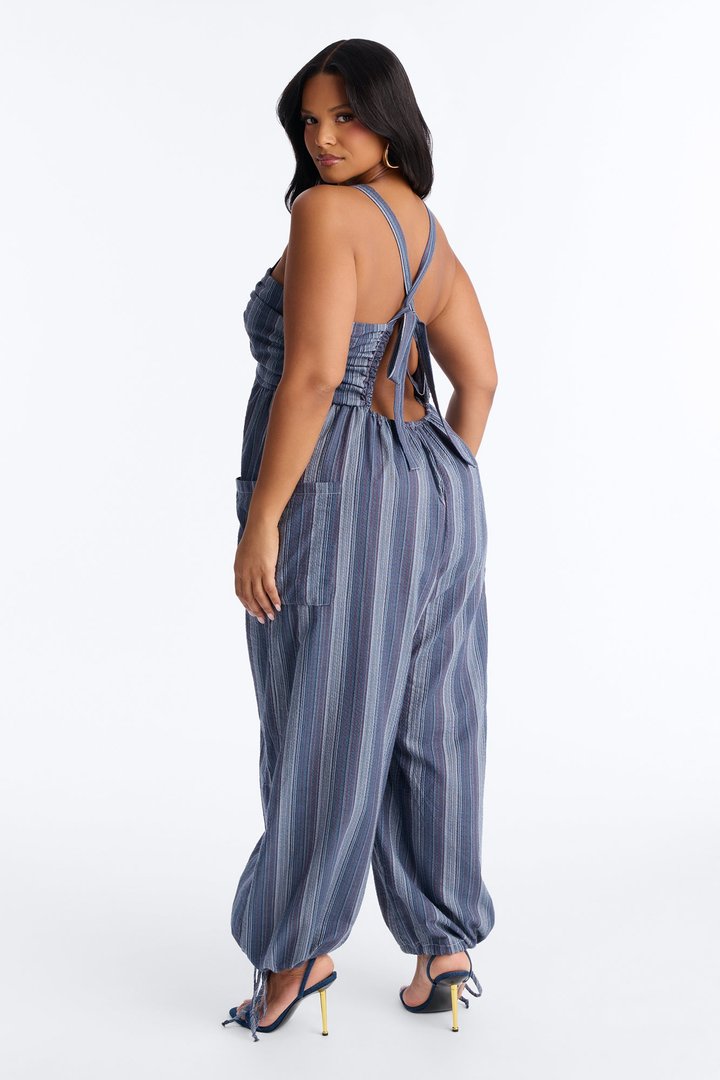 Beach Babe Jumpsuit - Navy/combo