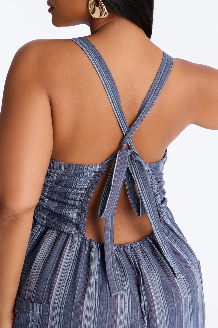Beach Babe Jumpsuit - Navy/combo