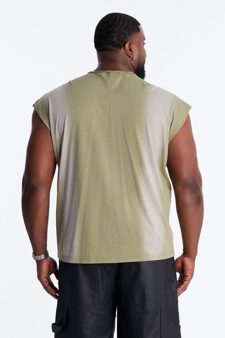 Crown Stone Muscle Tank Tee Shirt - Green