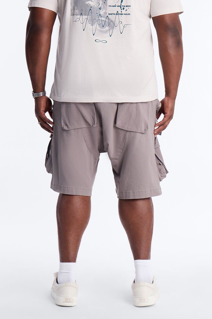 Oversized Maxed Out Utility Pocket Short - Grey