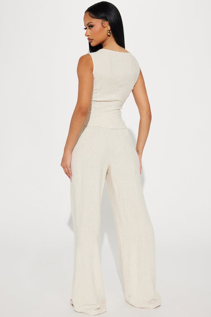 Better Off Linen Pant Set - Khaki