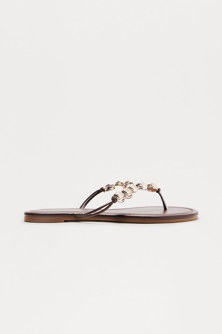 Meet Me In Bali Flip Flops - Chocolate