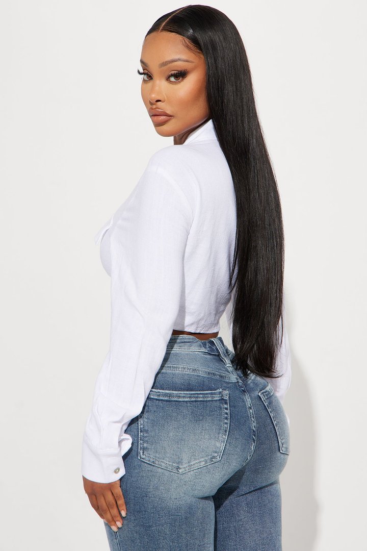 On Your Mind Linen Shirt - White
