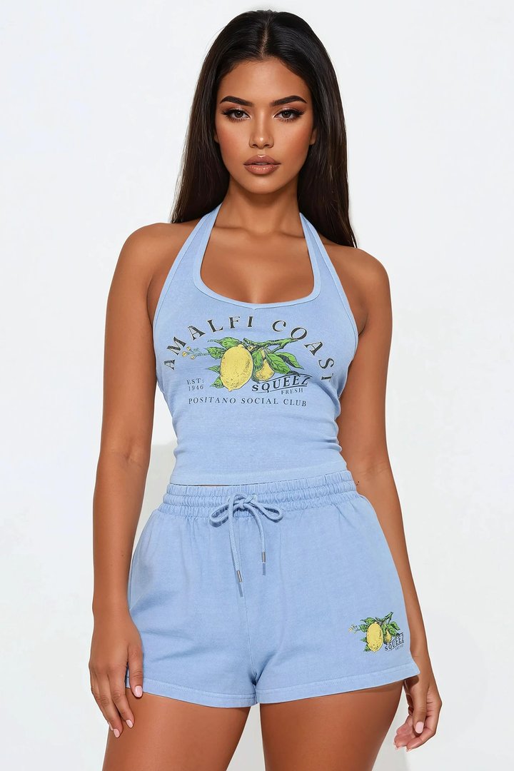 Almalfi Coast Short set - Blue/combo