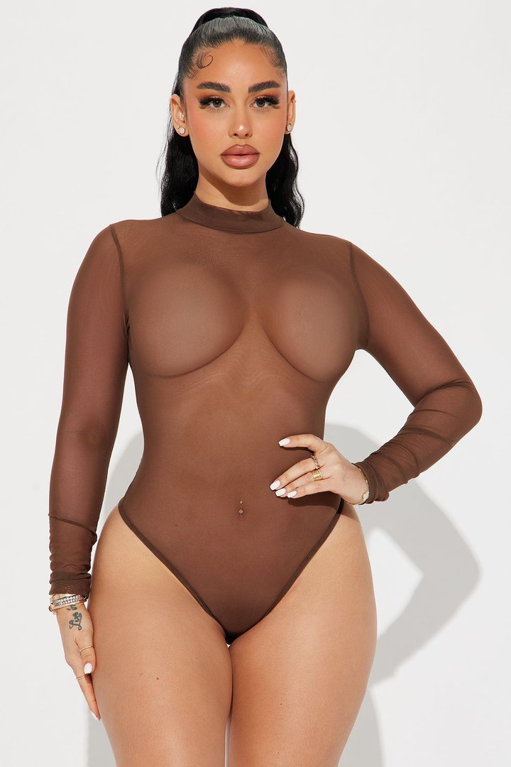Marley Mesh Bodysuit - Chocolate