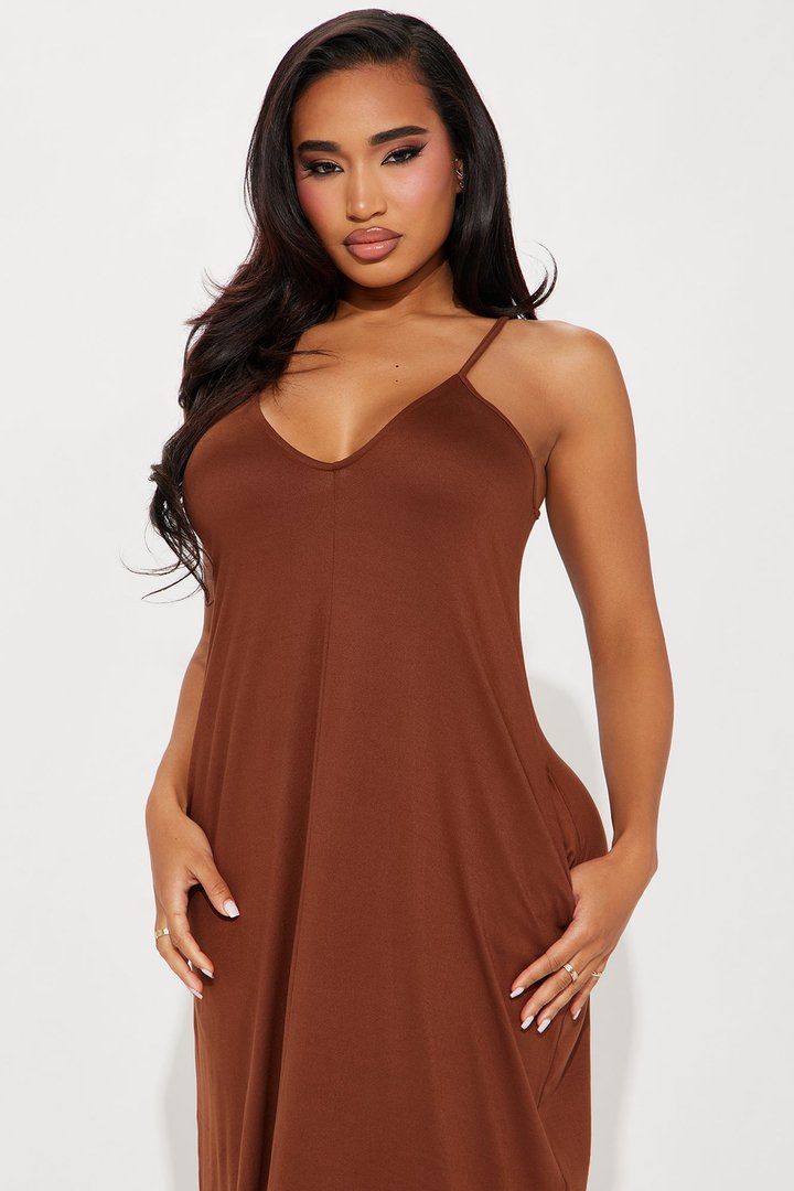 Simple Saturday Maxi Dress - Brown