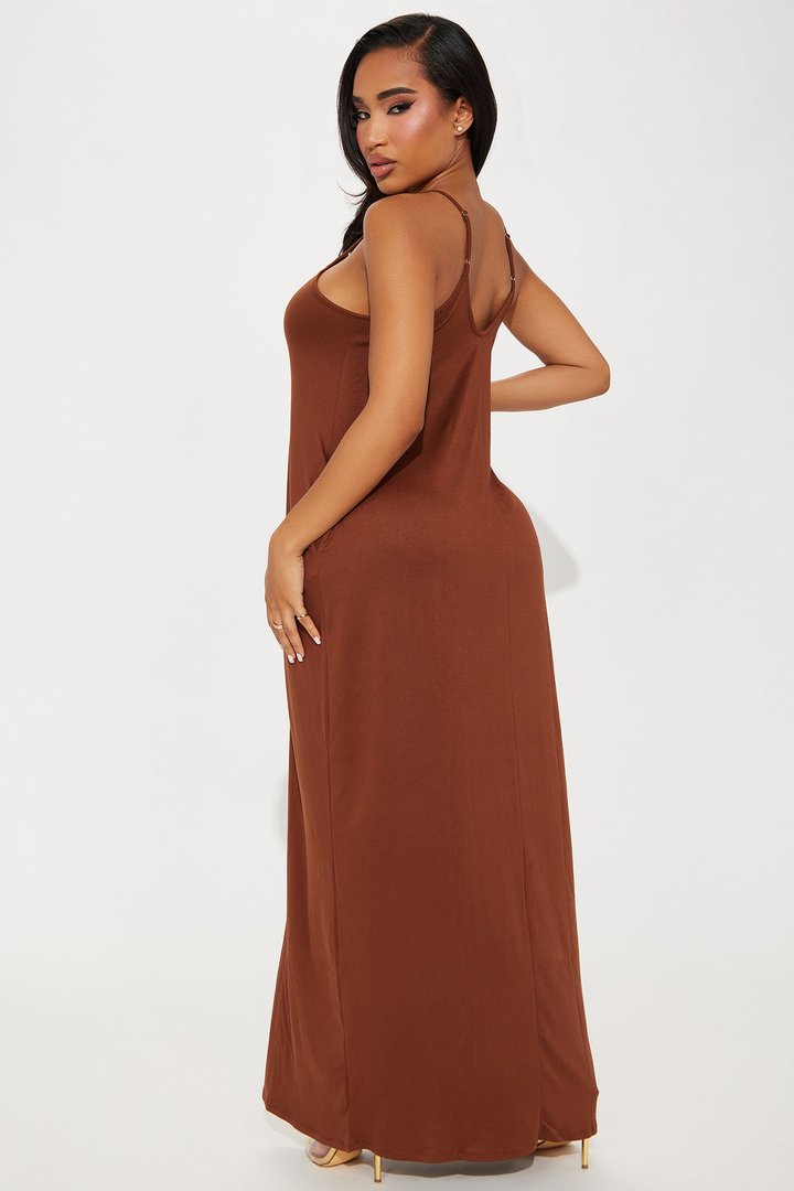 Simple Saturday Maxi Dress - Brown