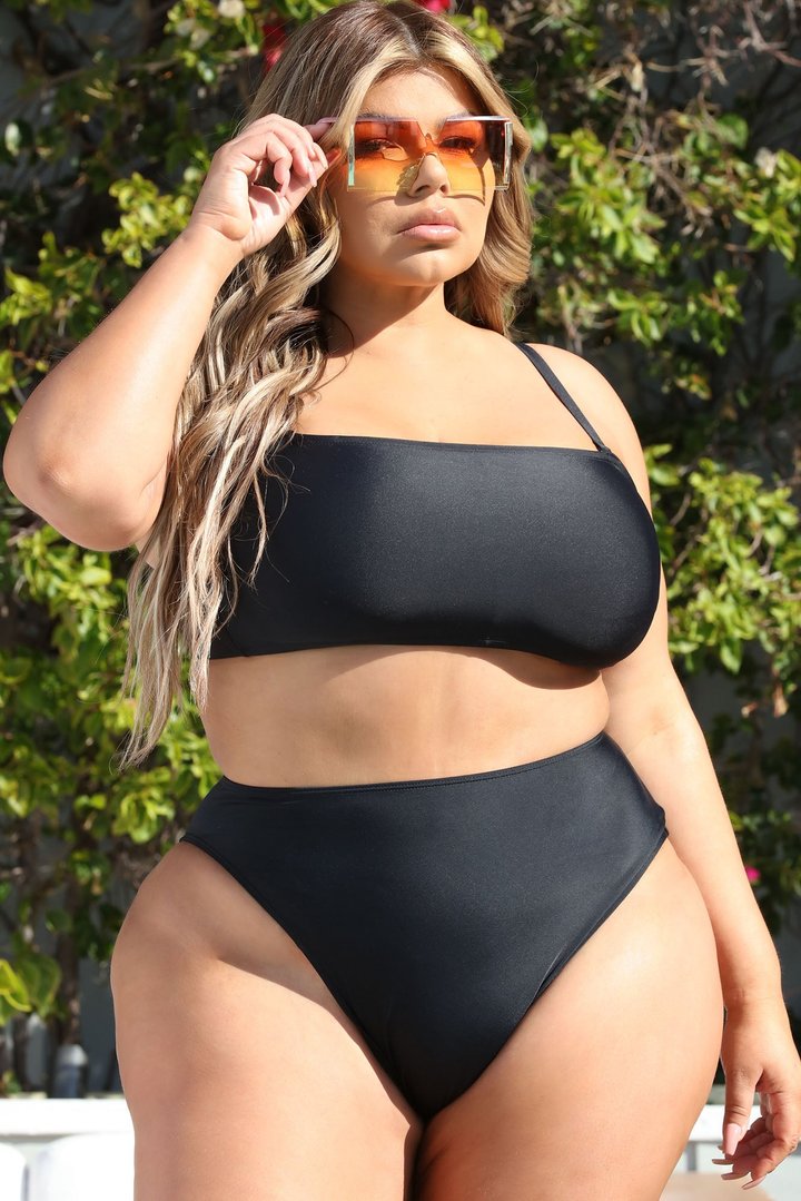 Maui Mix And Match High Cut Cheeky Bikini Bottom - Black