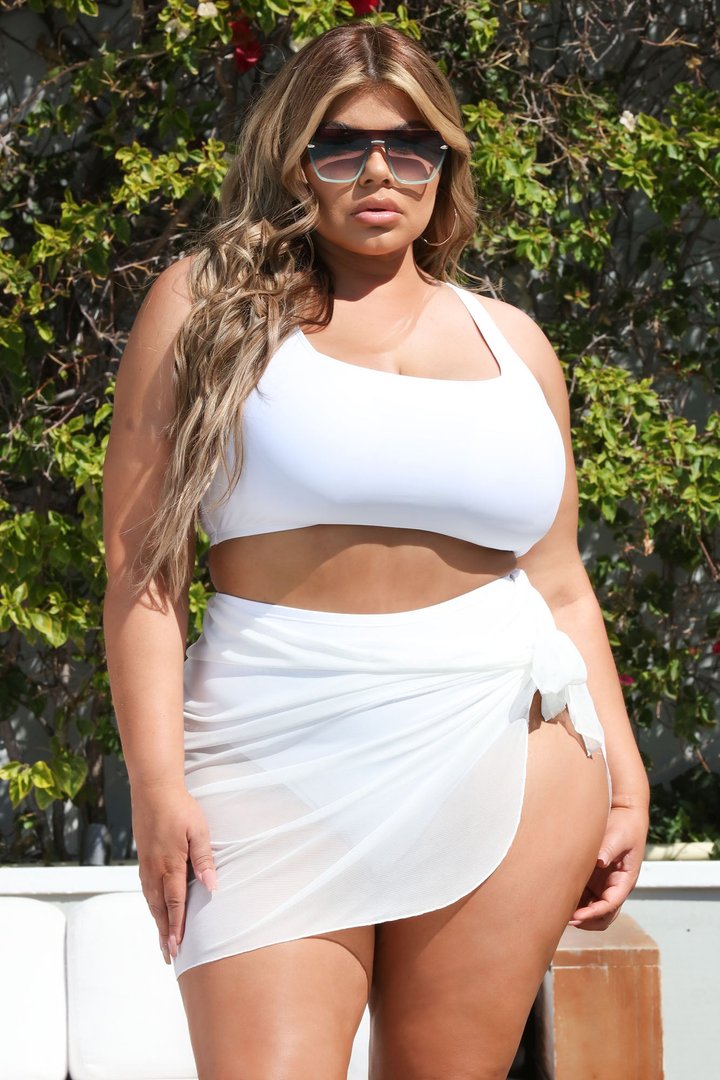 Maui Mix And Match Mesh Cover Up Skirt - White