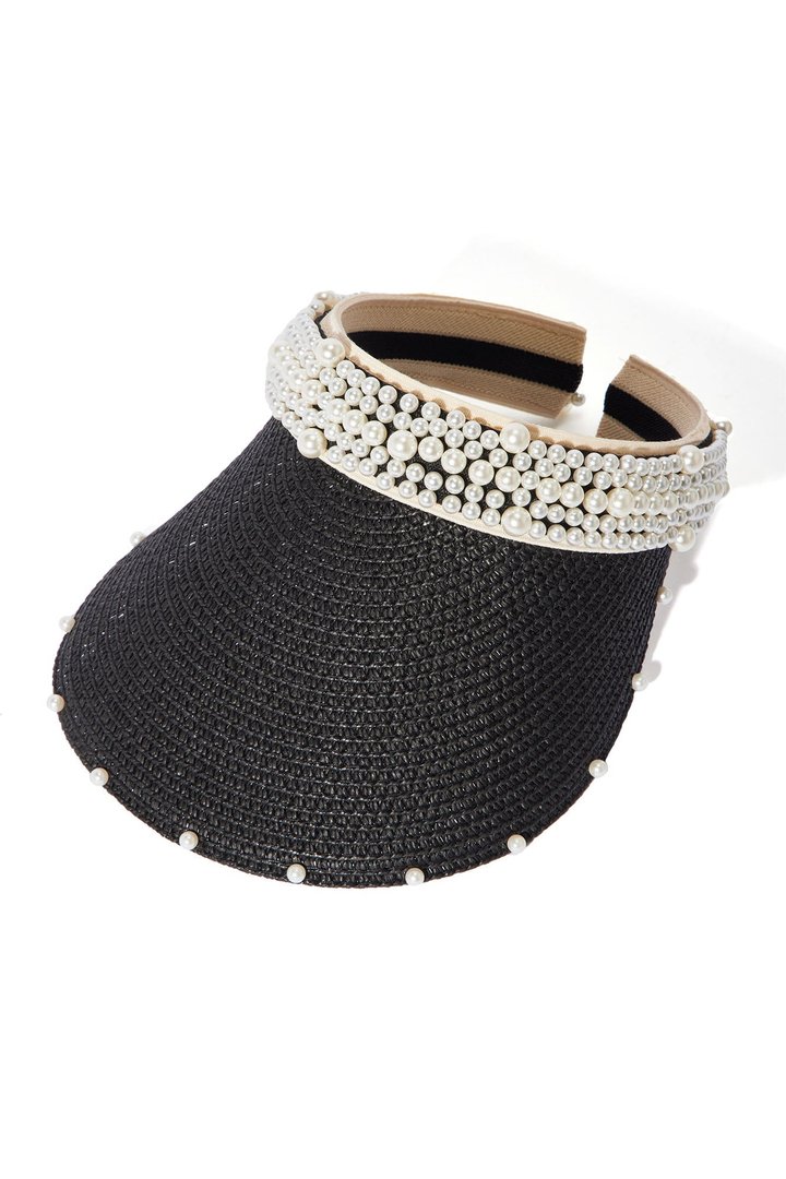 Luxurious Vacation Visor Hat - Black