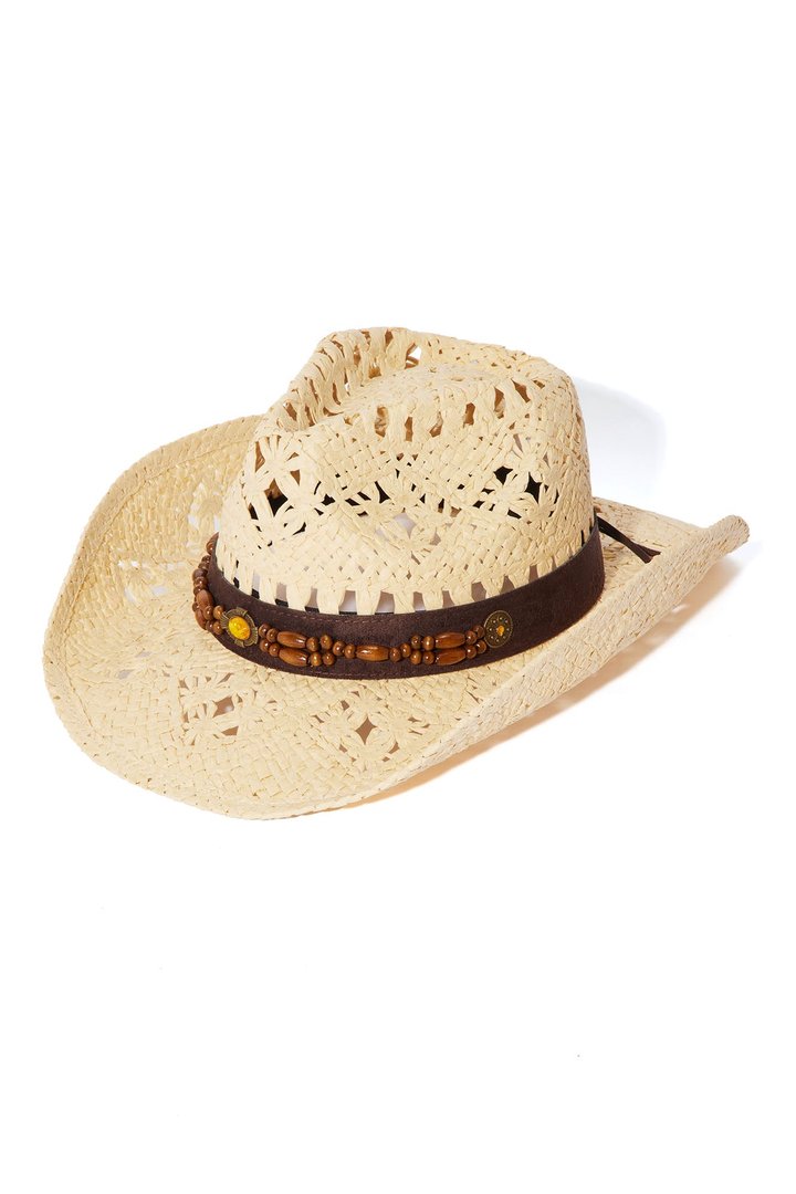 Indie Chic Cowboy Hat - Natural/Combo