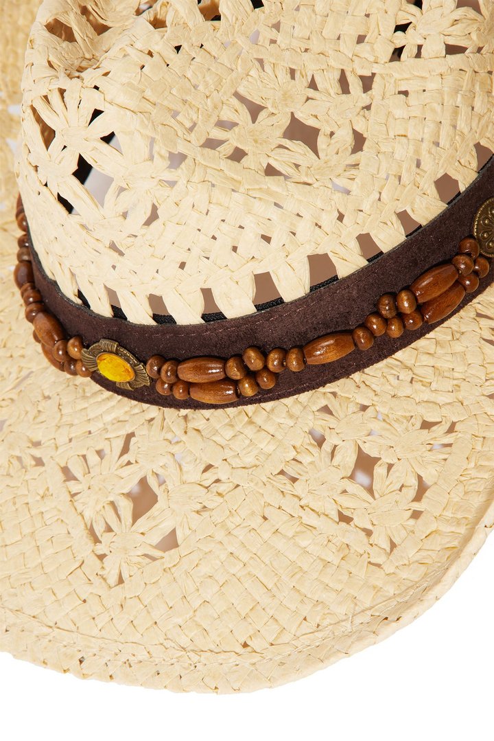 Indie Chic Cowboy Hat - Natural/Combo