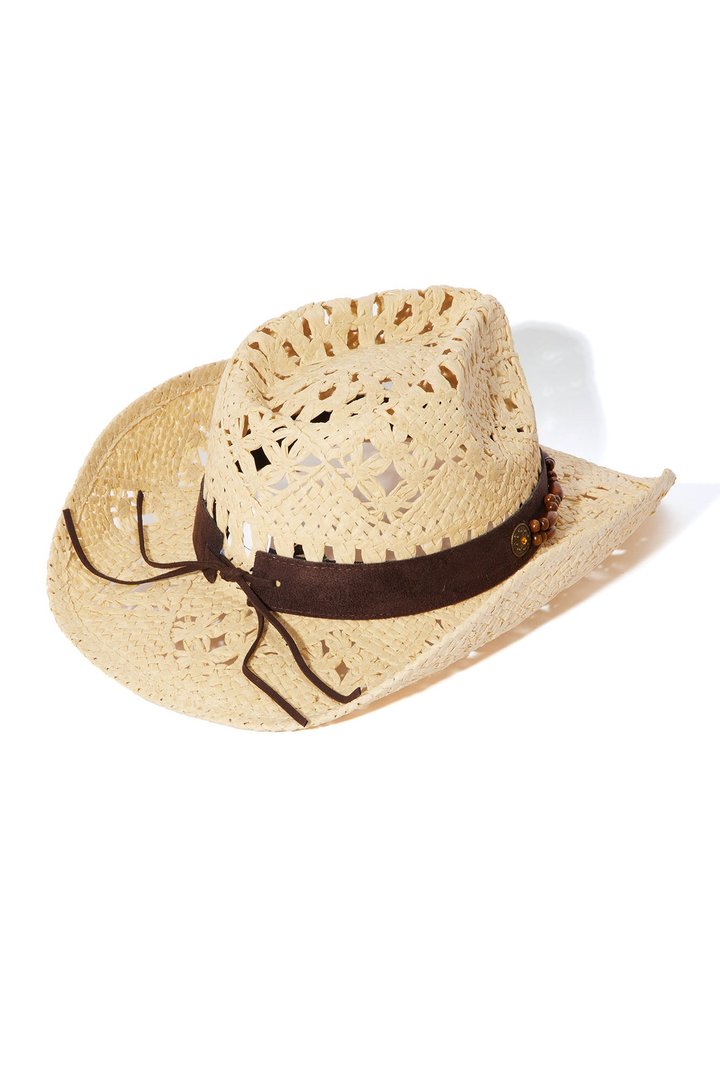 Indie Chic Cowboy Hat - Natural/Combo