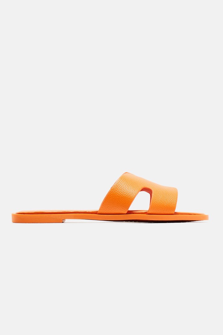 Cutting Ties Flat Sandals - Orange