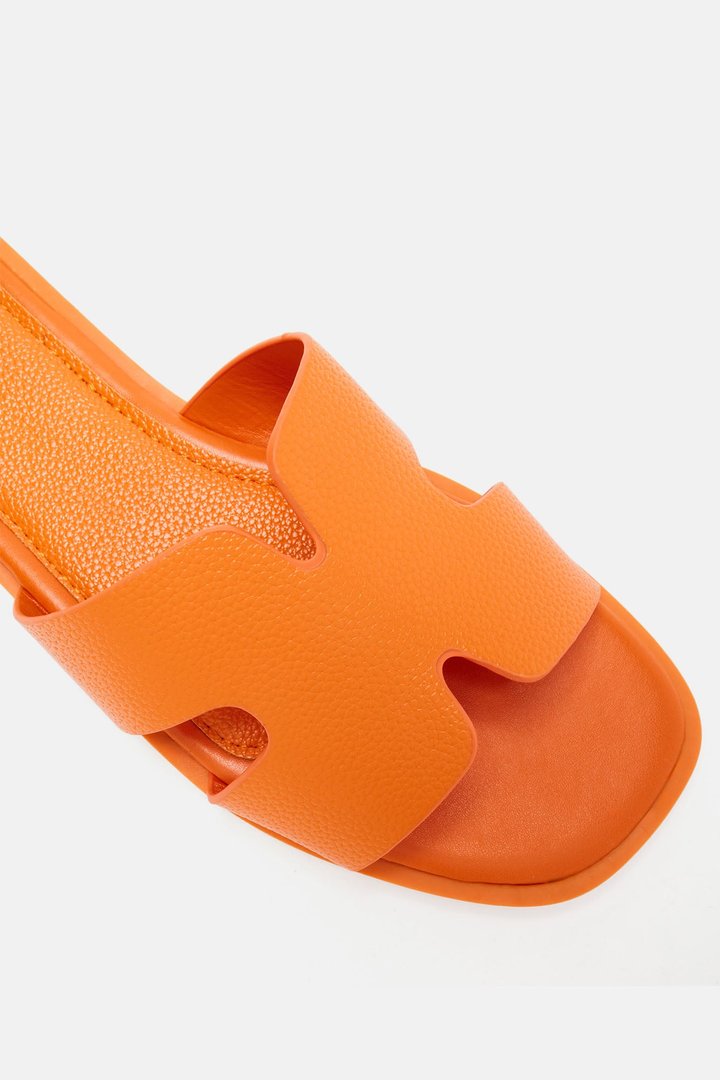 Cutting Ties Flat Sandals - Orange