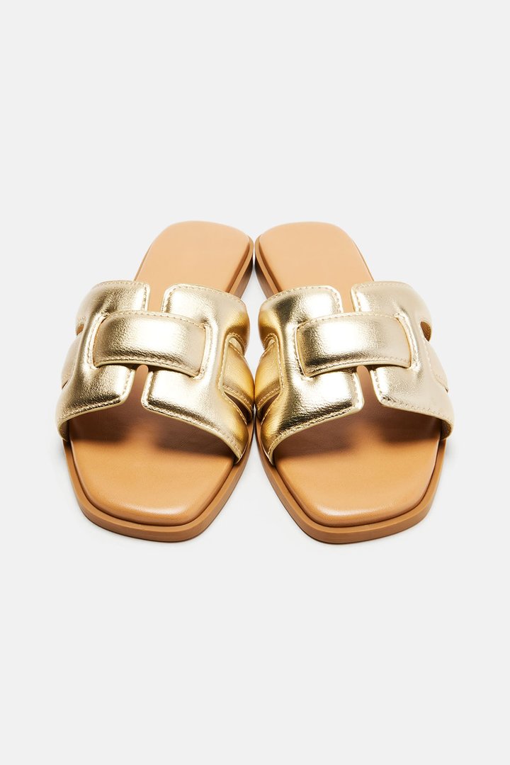 Reagen Flat Sandals - Gold