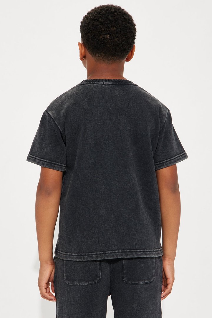 Mini Tyson Heavy Wash Boxy Tee - Black Wash