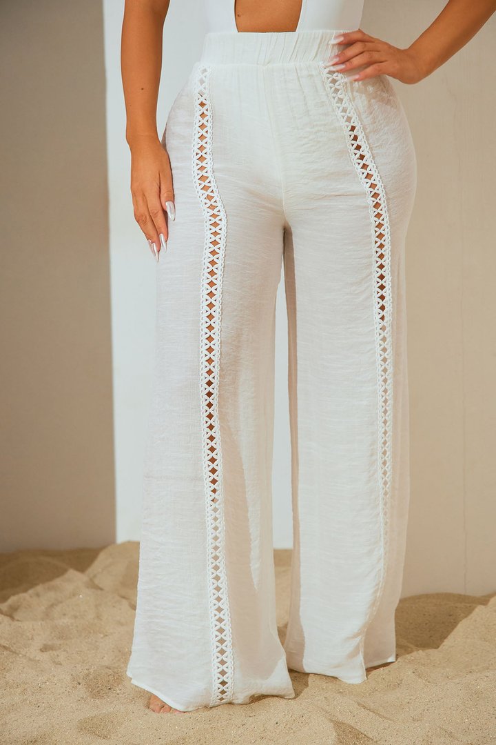 Grecian Sea Breeze Cover Up Pants - White