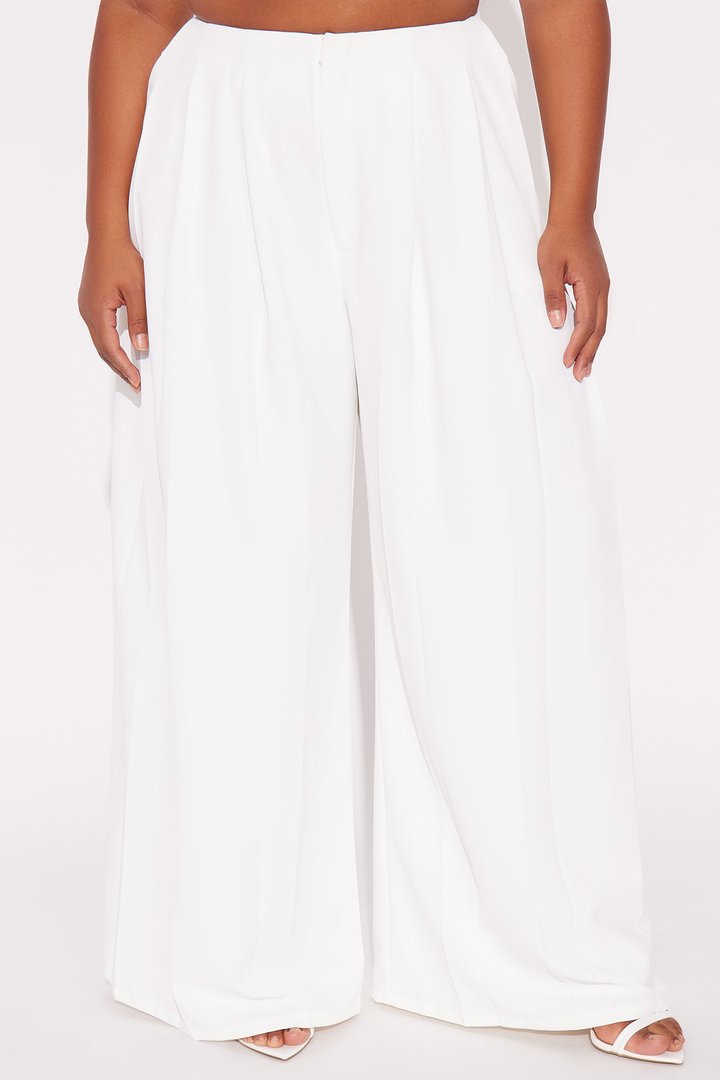 Blaire Wide Leg Trouser - White