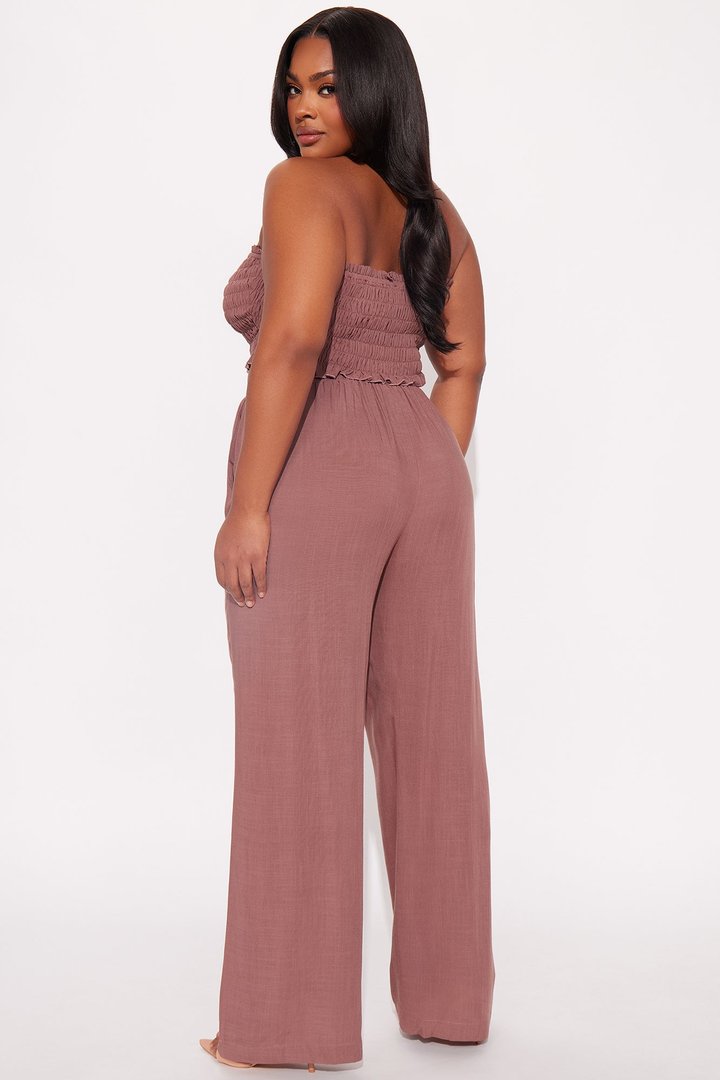Talia Pant Set - Chocolate