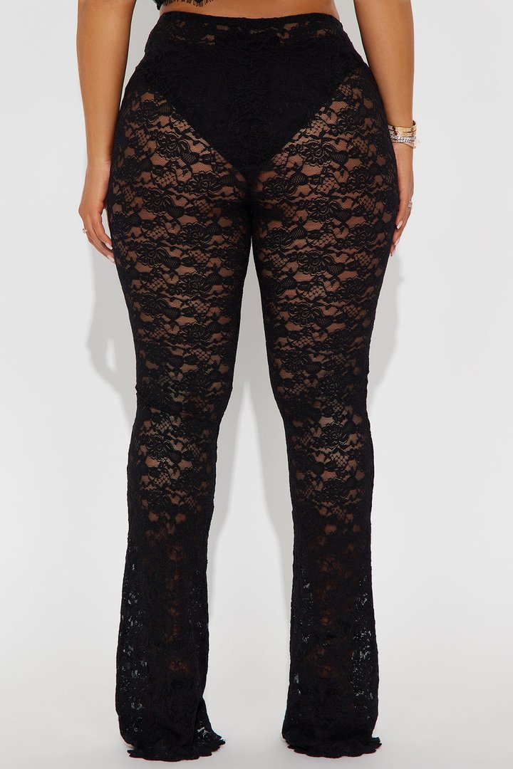 Lorah Lace Flare Pant - Black