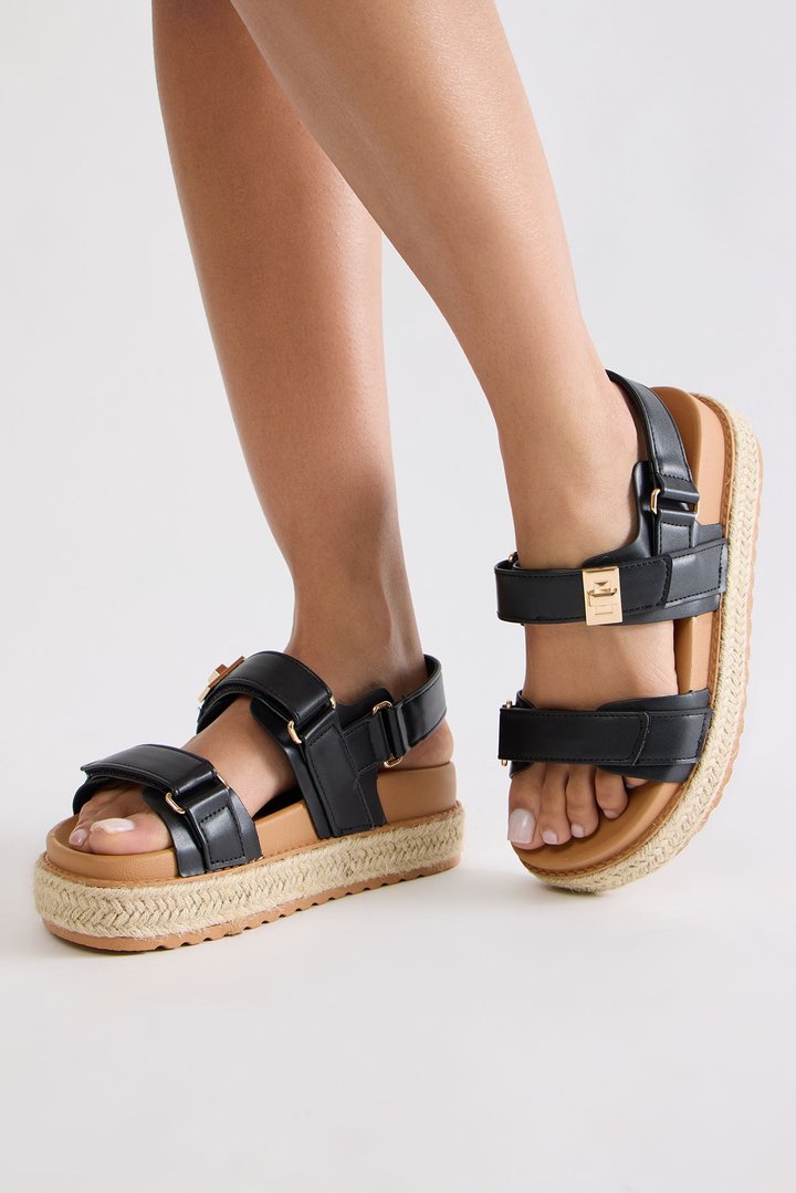 Pacific Coast Platform Sandals - Black