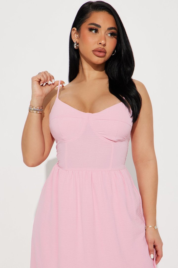 Francesca Midi Dress - Pink