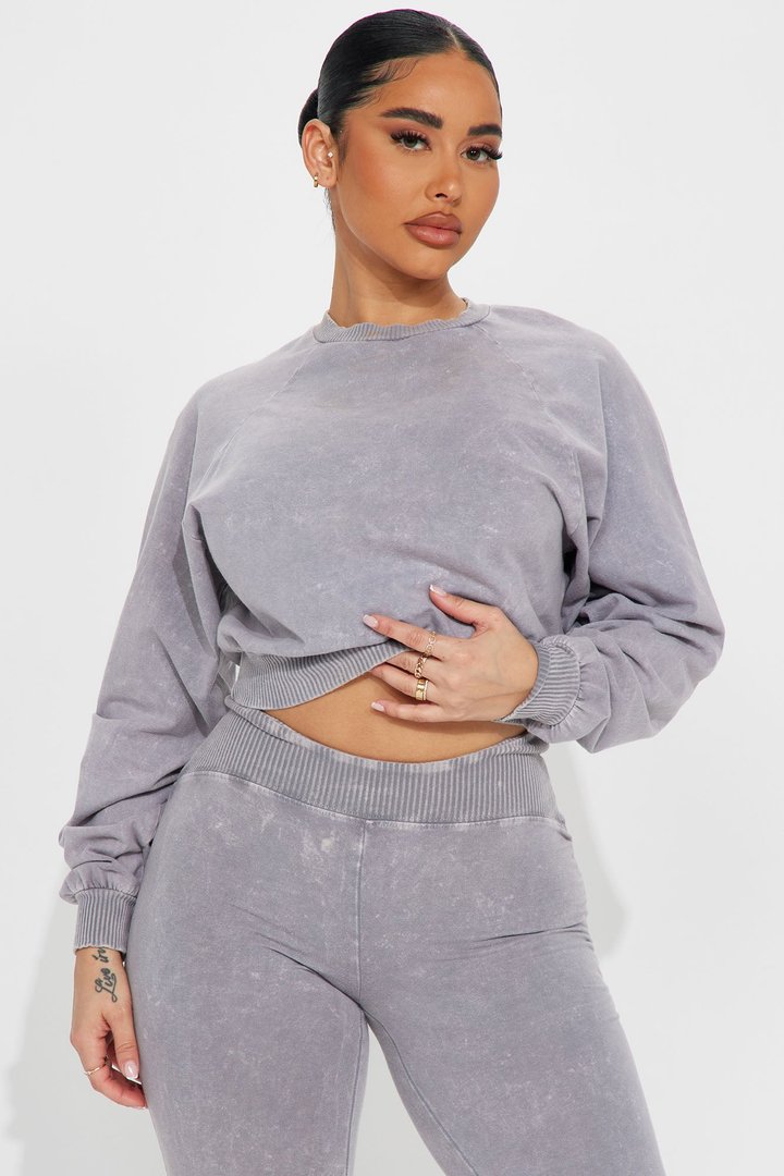 Keep It Going Pant Set - Grey