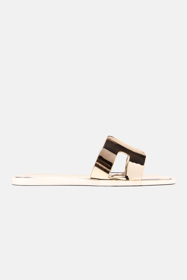 Jackie Flat Sandals - Gold