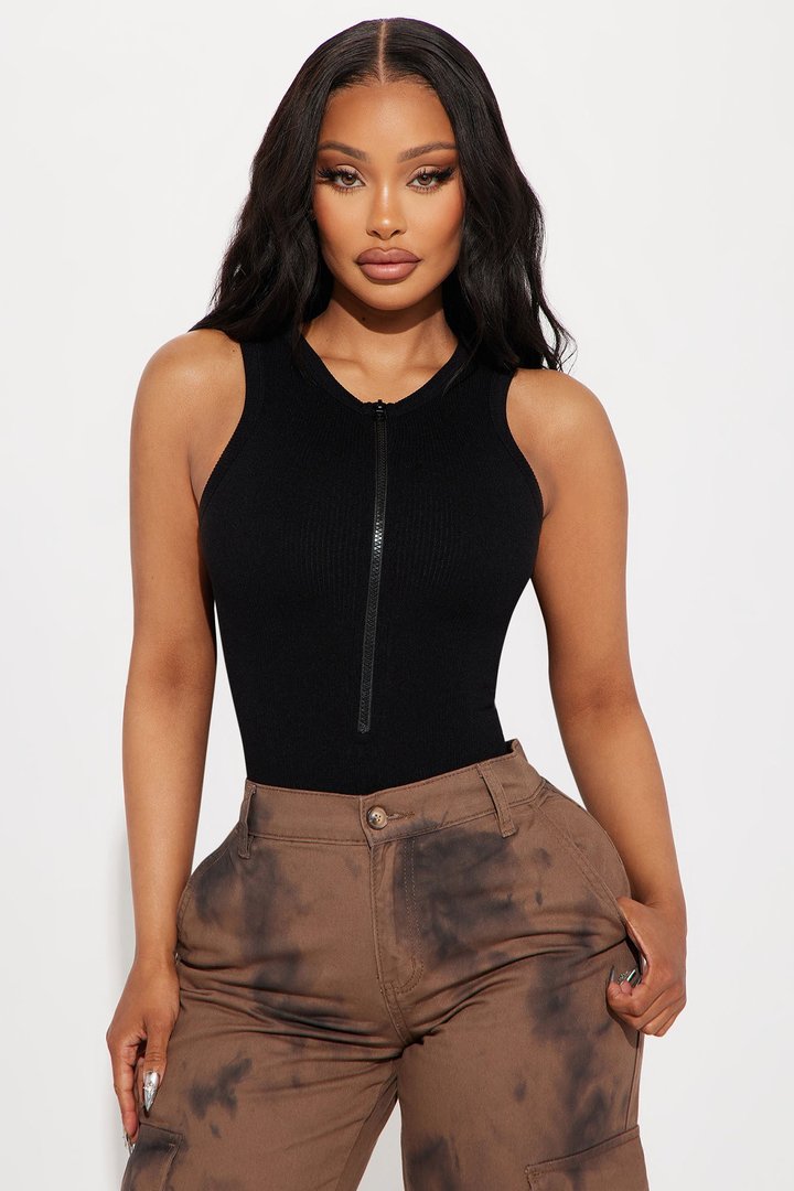 Show And Tell Seamless Bodysuit - Black