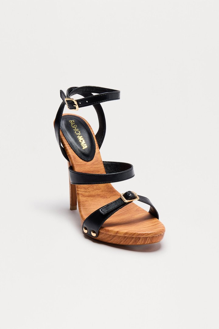 Cedar Heeled Sandals - Black
