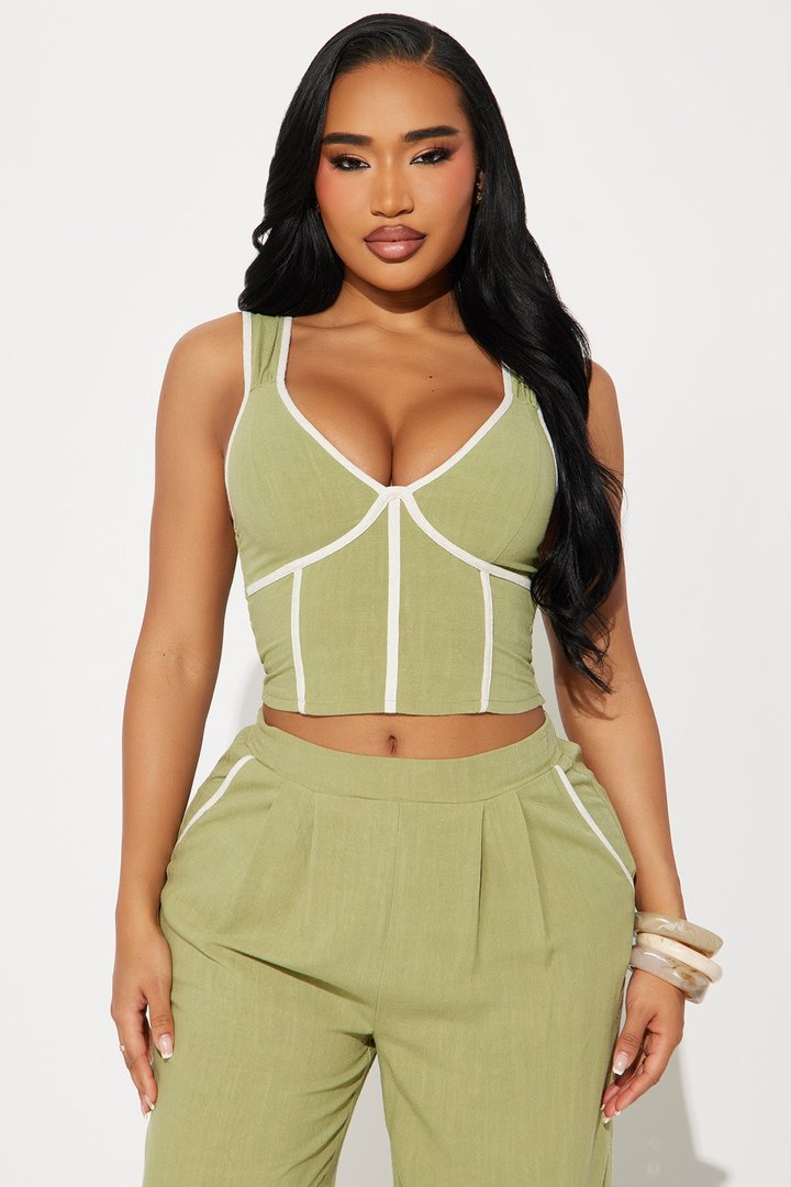 Bouquet & Brunch Pant Set - Olive