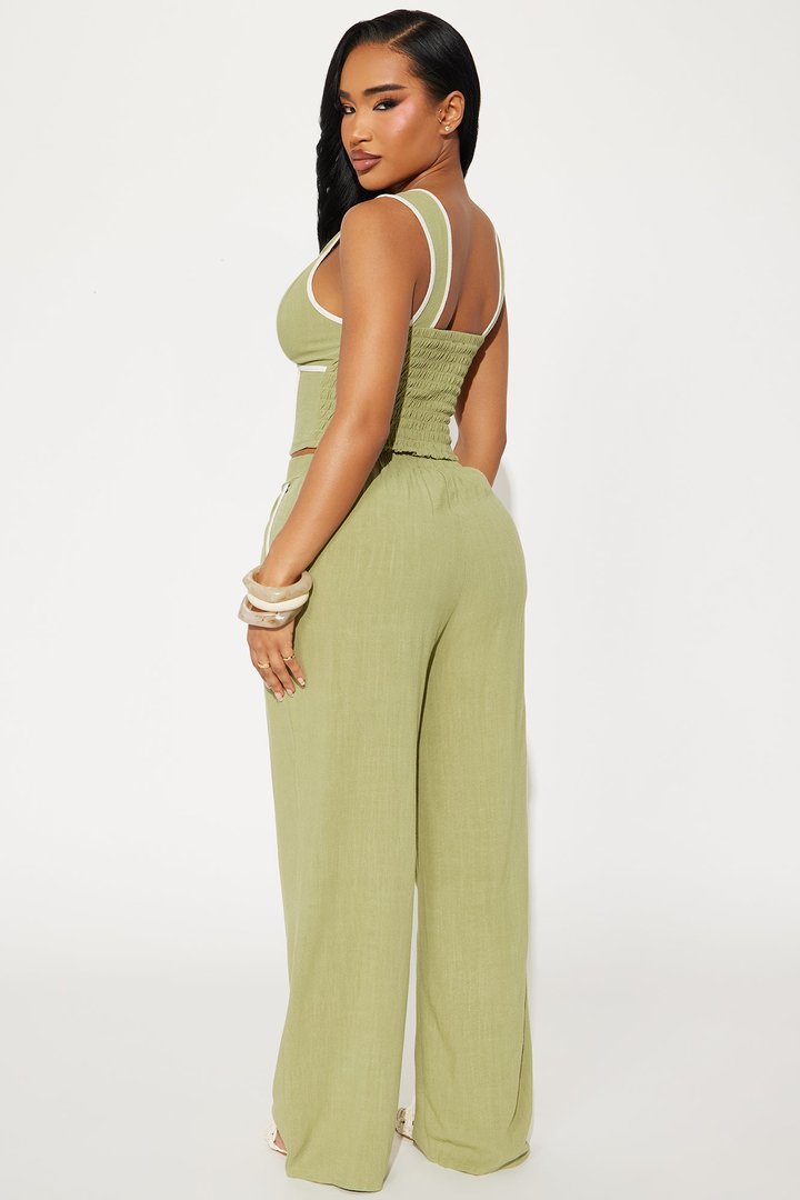 Bouquet & Brunch Pant Set - Olive