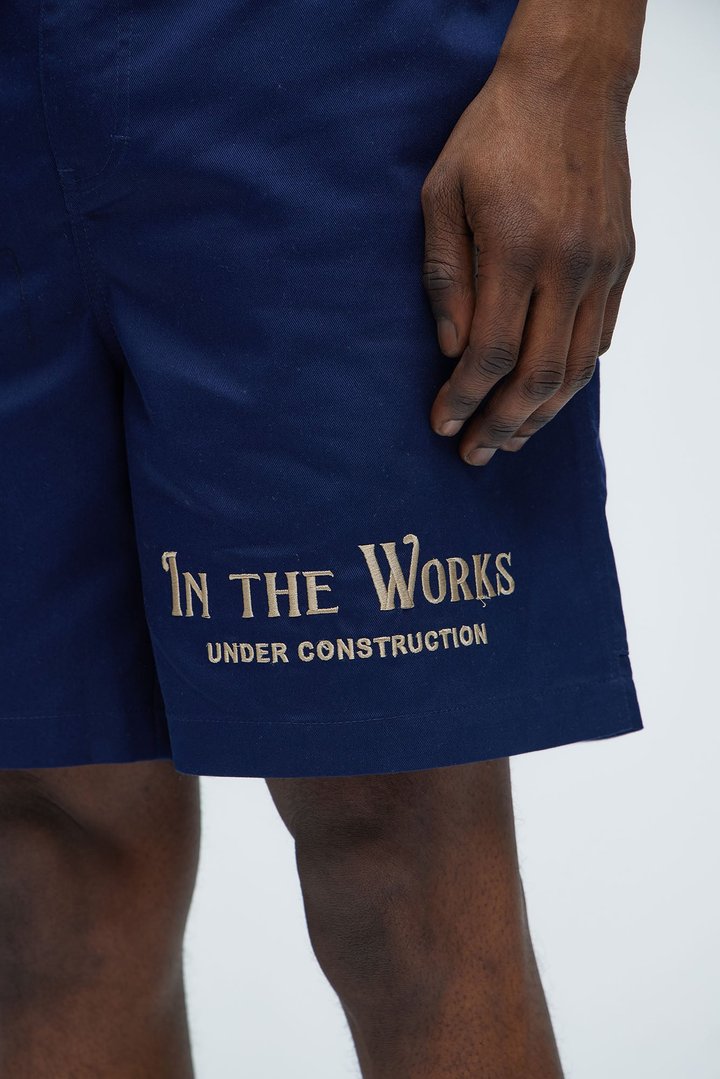 In The Works Relaxed Shorts - Navy