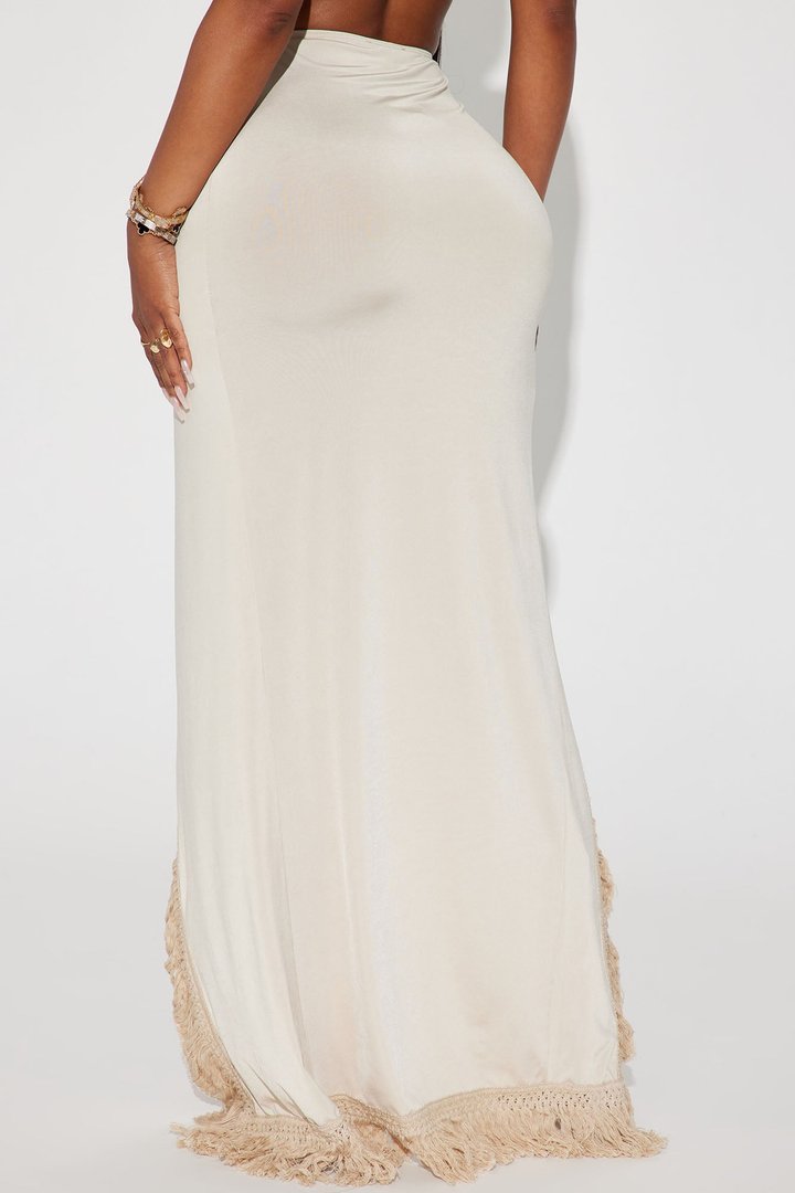 Making Memories Fringe Maxi Skirt - Sand