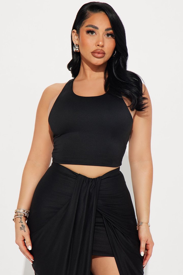 Lanie Maxi Skirt Set - Black