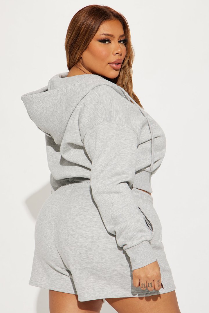 Brianna Sweatshirt Set - Heather Grey