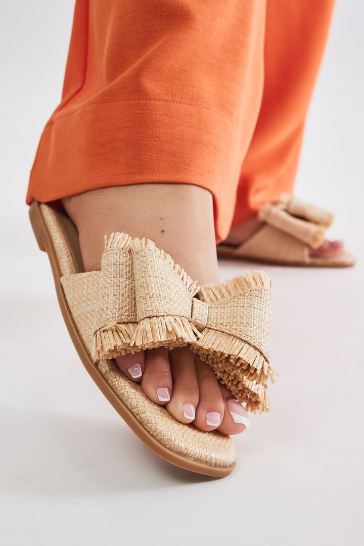 Beach Walk Raffia Sandals - Beige