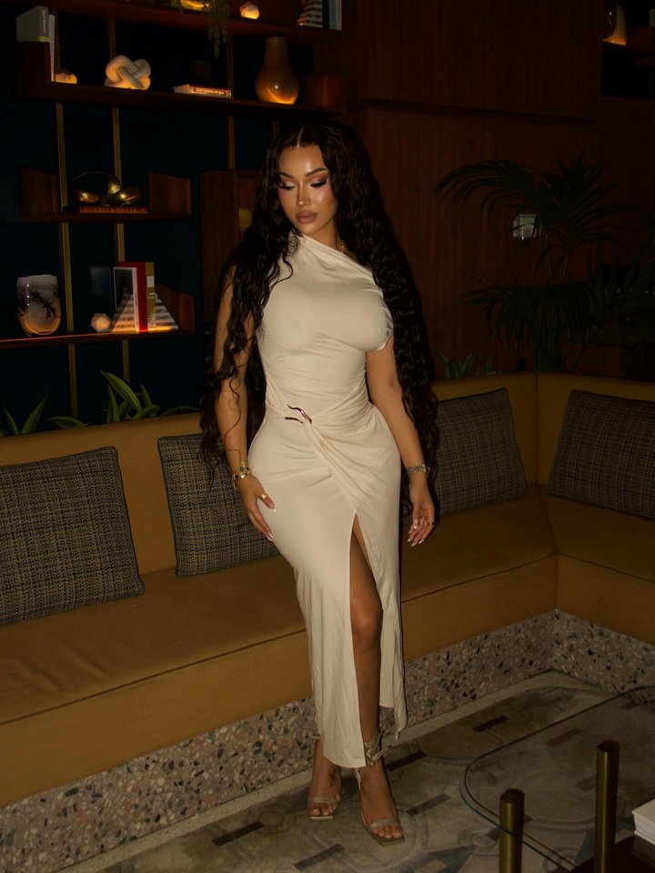 Brianna Hardware Maxi Dress - Cream