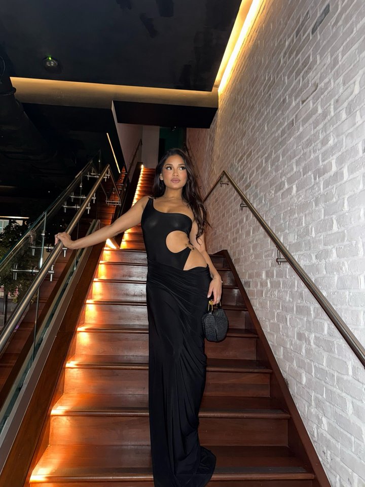 Georgina Cut Out Maxi Dress - Black