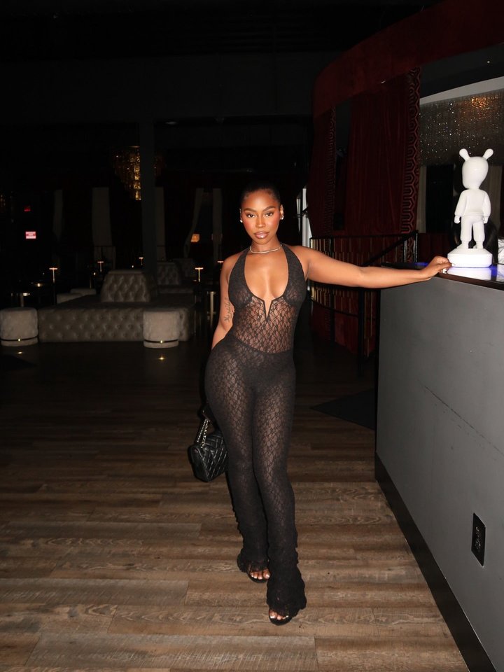 She's Iconic Lace Jumpsuit - Black