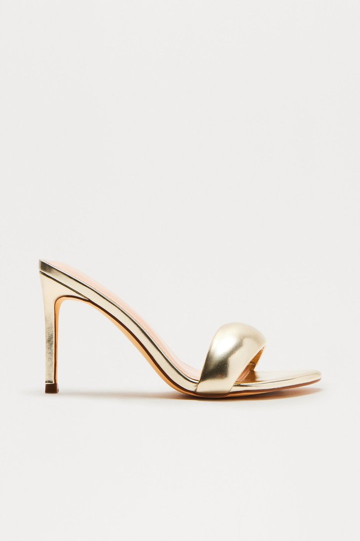 Joy Stiletto Mules - Gold