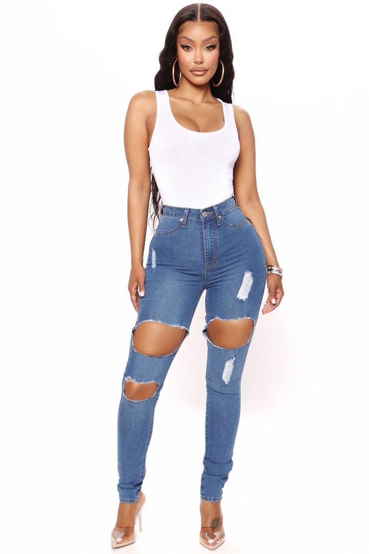 Tell Me More Scoop Neck Tank Top - White