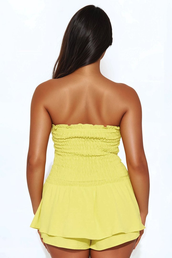 Sarabeth Smocked Romper - Yellow