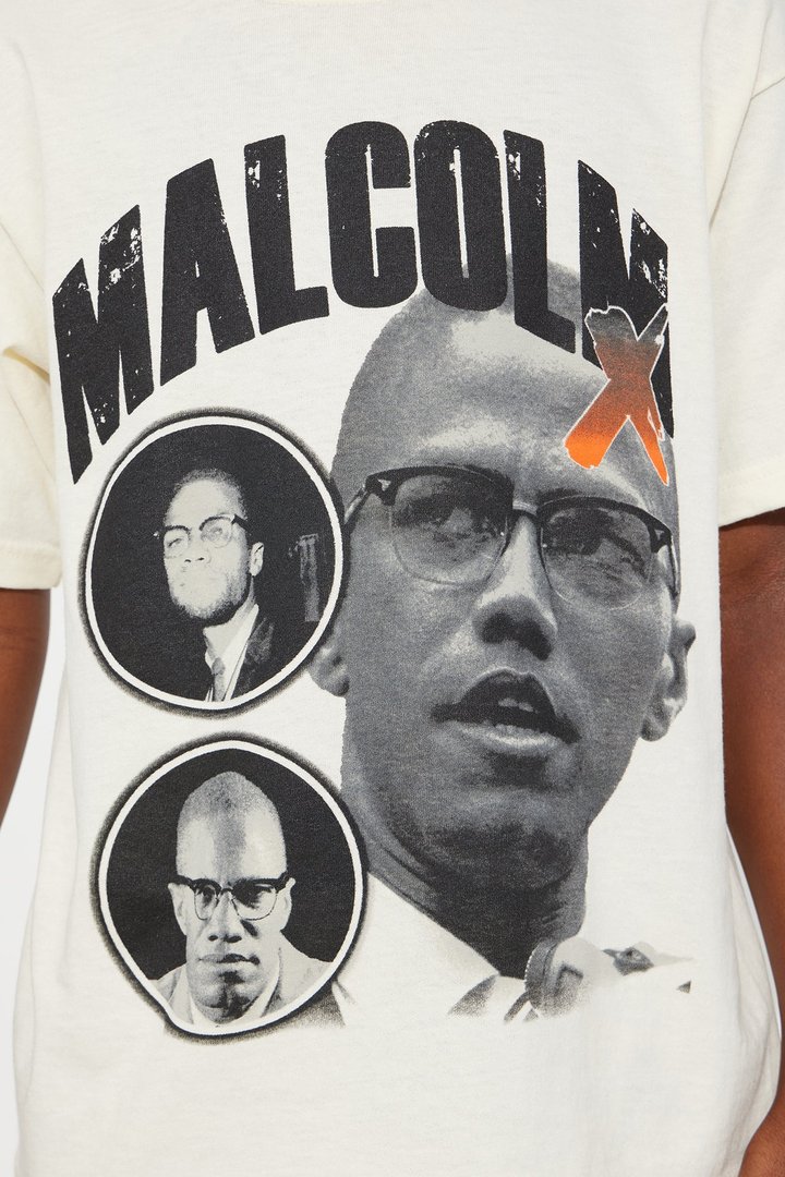 Mini Malcolm X Portraits Graphic Short Sleeve T-Shirt - Natural