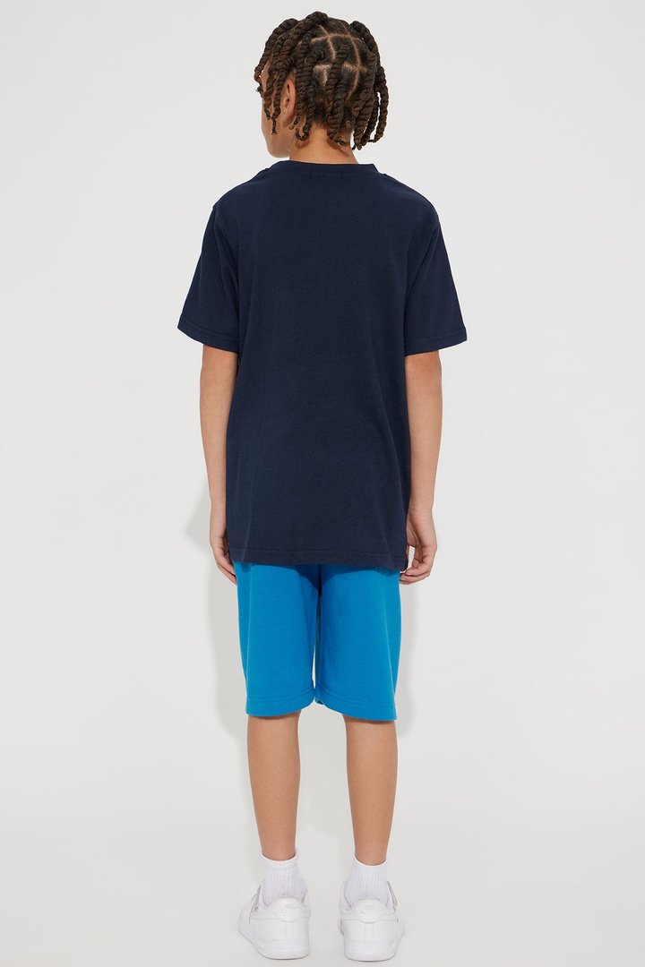 Mini LA Boy's Short Set - Navy/combo